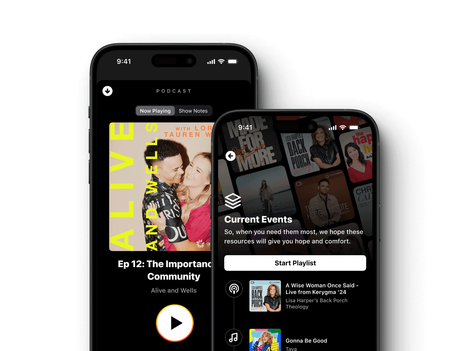 tv OS music app with large artist photo