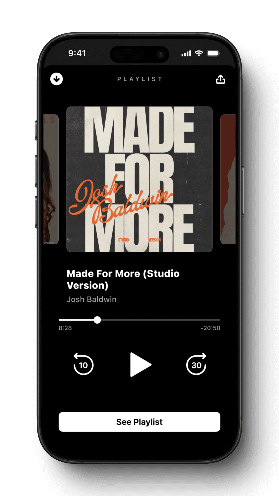 Media platform screenshots showing playlist and player interfaces